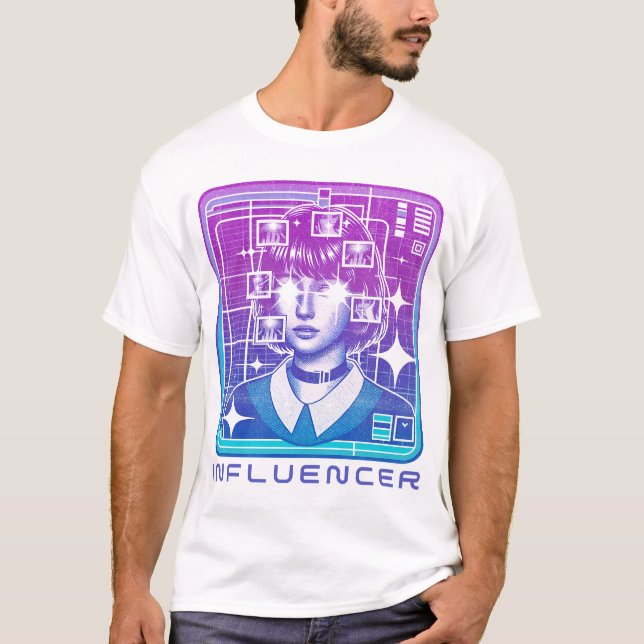 Digital Dreamscape Influencer T-shirt (Framsida)
