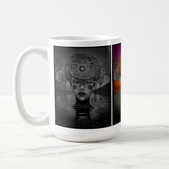 Digital Drömmande Kaffemugg (Vänster)