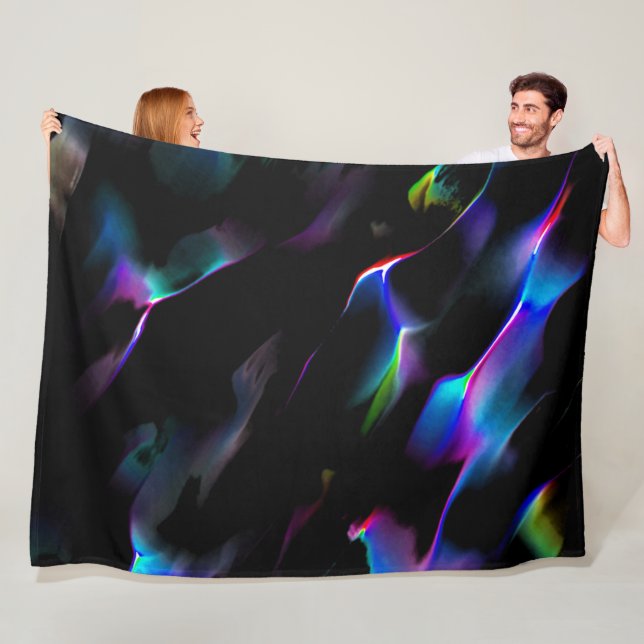 Digital dyes-färgad med mörk blått dominans fleecefilt (På plats)