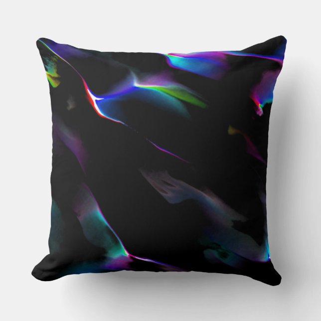 Digital dyes-färgad med mörk blått dominans kudde (Framsida)