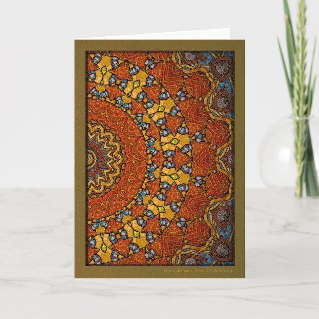 Digital Earthy Mandala Helgkort (Framsida)