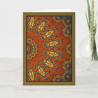 Digital Earthy Mandala Helgkort