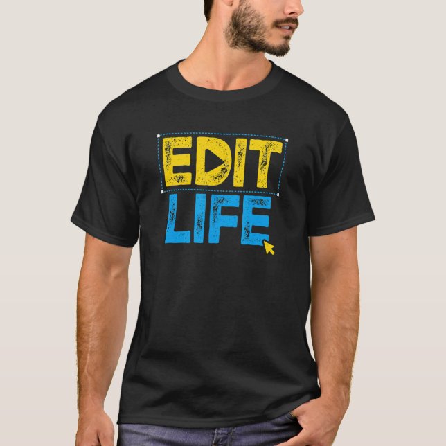 Digital Editor Redigera livevideoredigering Graphi T Shirt (Framsida)