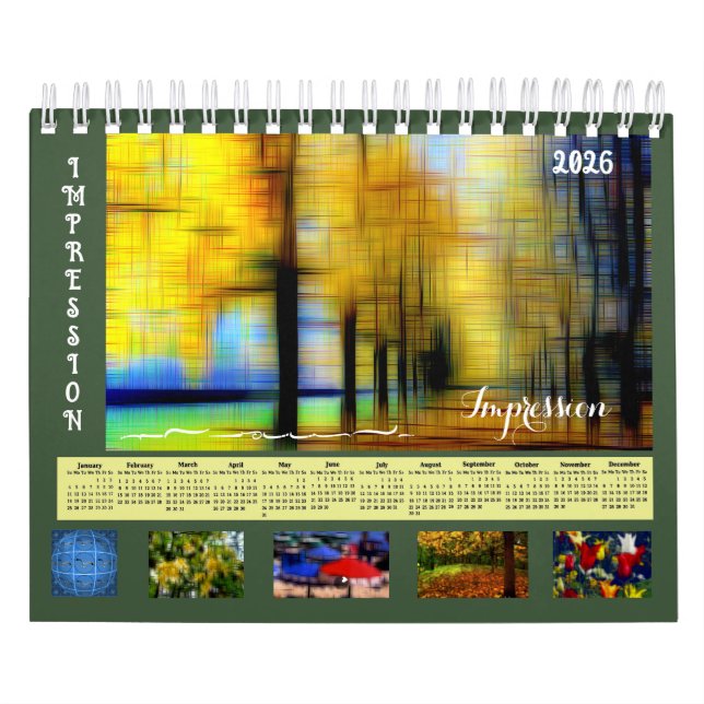 Digital effect of style "impression" calendar kalender (Omslag)