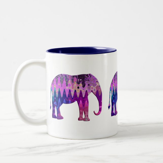 Digital elefant Två-Tonad mugg (Vänster)