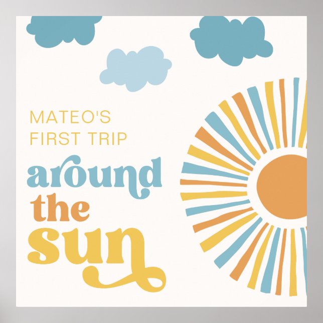 Digital eller utskriven Sol-födelsedag Poster (Framsidan)