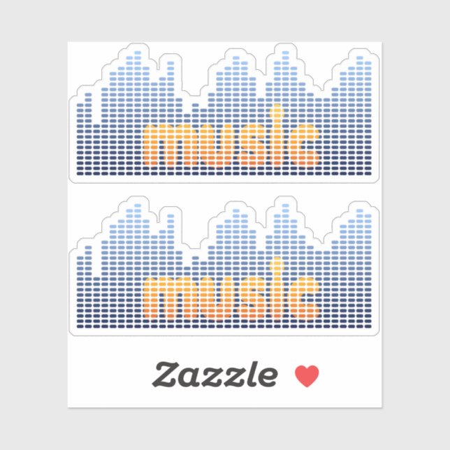 Digital Equalizer Music Wave Wall Klistermärken (Ark)