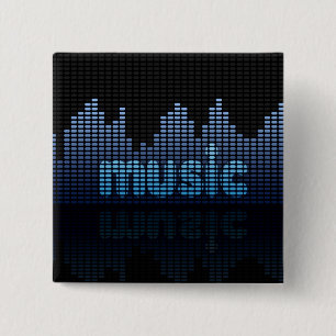 Digital Equalizer Music Wave Wall Knapp