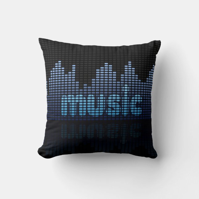 Digital Equalizer Music Wave Wall Kudde (Framsida)