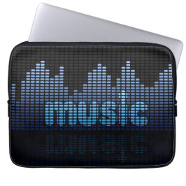 Digital Equalizer Music Wave Wall Laptop Sleeve