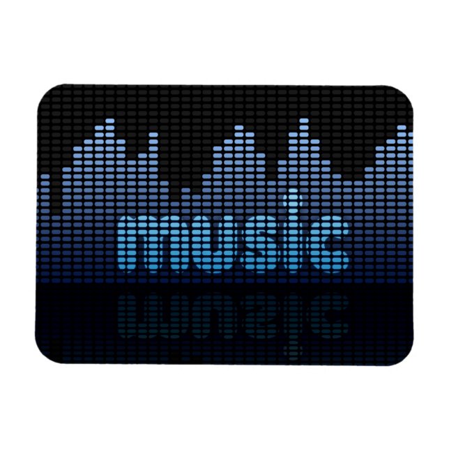 Digital Equalizer Music Wave Wall Magnet (Horisontell)