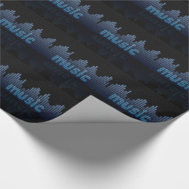 Digital Equalizer Music Wave Wall Presentpapper
