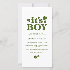 Digital Evite är en Boy St. Patrick Day Baby Meddelande