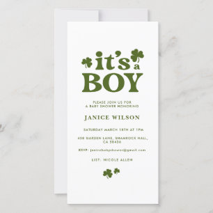 Digital Evite är en Boy St. Patrick Day Baby Meddelande