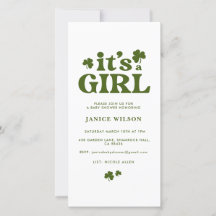 Digital Evite är en flicka St. Patrick-Day Baby