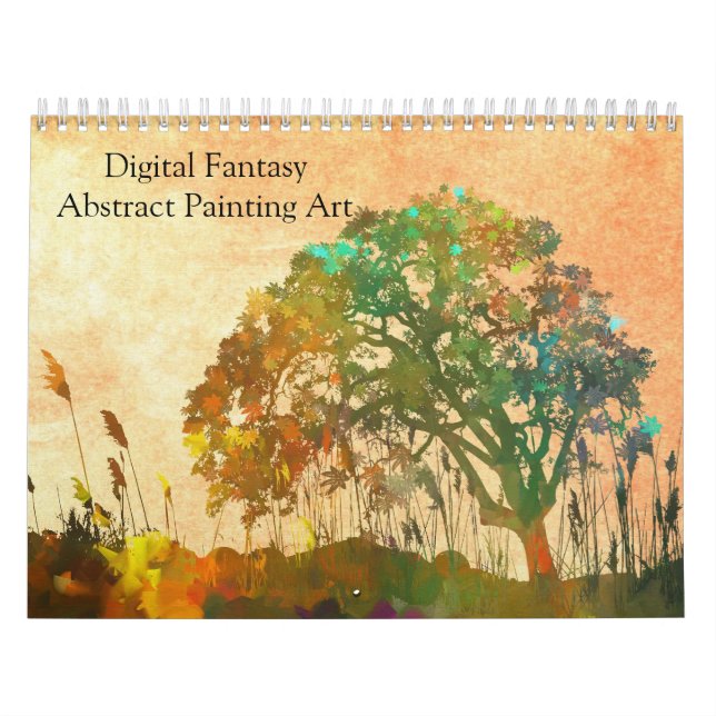 Digital Fantasy Abstrakt Painting Art 2025 Kalender (Omslag)