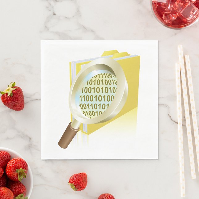 Digital filsökning i binär datamätning genom först pappersservett (Skapare uppladdad)