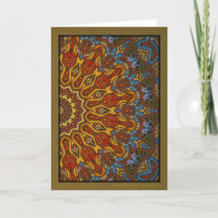Digital Fire Mandala Helgkort