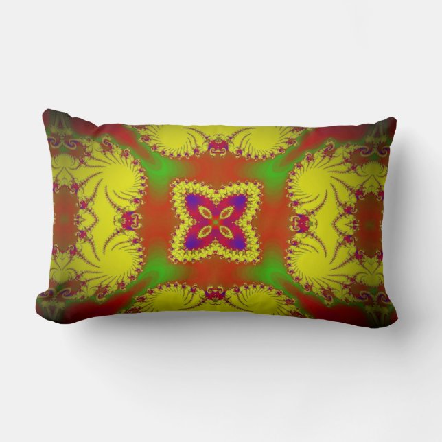 Digital fjäril Pillow Lumbarkudde (Framsida)