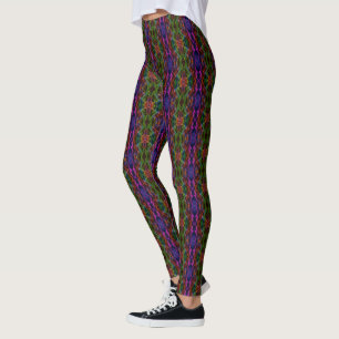 Digital flerfärgad Retro Mönster Leggings