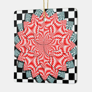 Digital Flower av Kenneth Yoncich Julgransprydnad Keramik