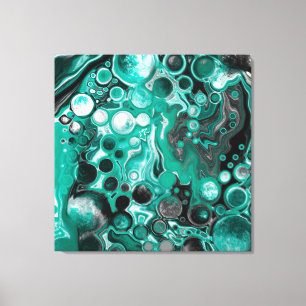 Digital Fluid Art-celler för skalning och svarta b Canvastryck