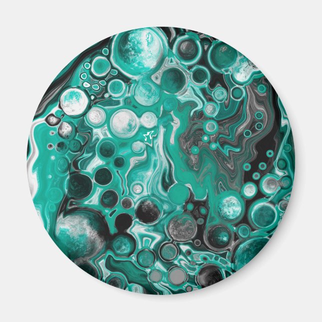 Digital Fluid Art-celler för skalning och svarta b Magnet (Framsidan)