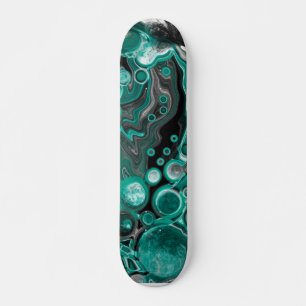 Digital Fluid Art-celler för skalning och svarta b Mini Skateboard Bräda 18,5 Cm