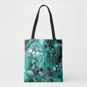 Digital Fluid Art-celler för skalning och svarta b Tygkasse