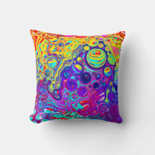 Digital Fluid Art för modern Abstrakt Kudde