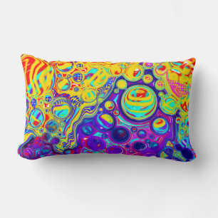 Digital Fluid Art för modern Abstrakt Lumbarkudde