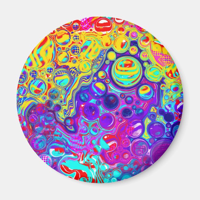 Digital Fluid Art för modern Abstrakt   Magnet (Framsidan)