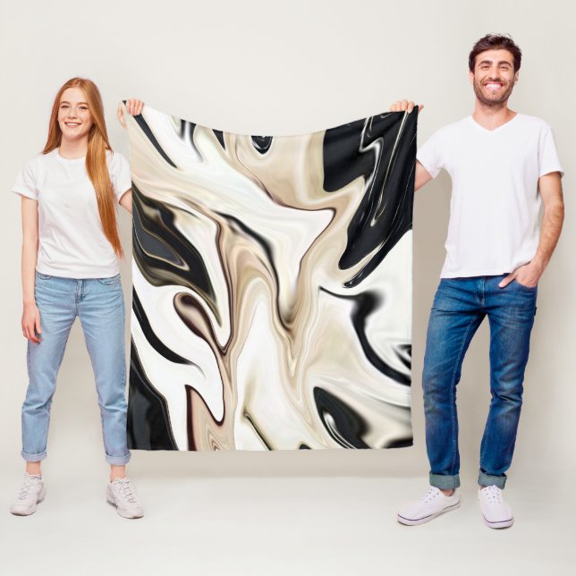 Digital fluid textur för abstrakt eleganta retro fleecefilt (På plats)