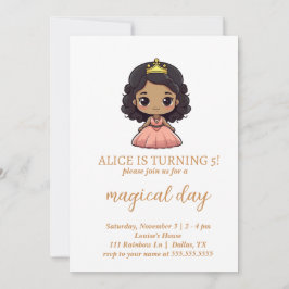 Digital födelsedagsinbjudan till Little Princess C Inbjudningar