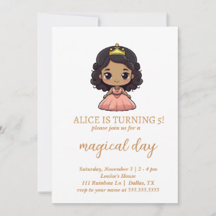 Digital födelsedagsinbjudan till Little Princess C Inbjudningar