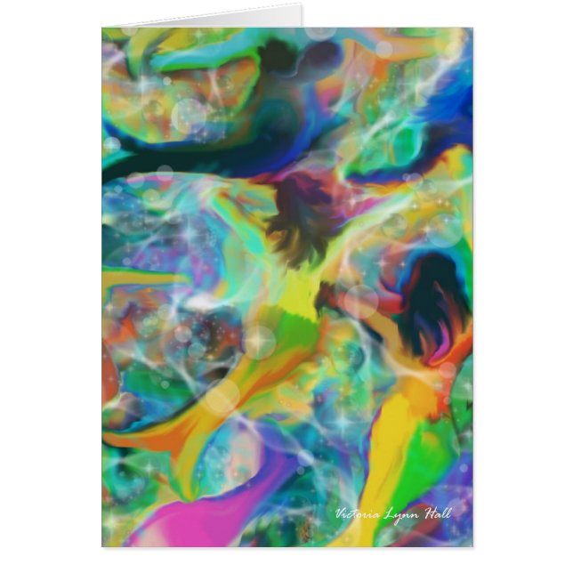 "Digital för sirarna" konst Hälsningskort (Framsidan)