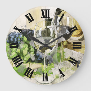 Digital för vinexponeringsglas design stor klocka