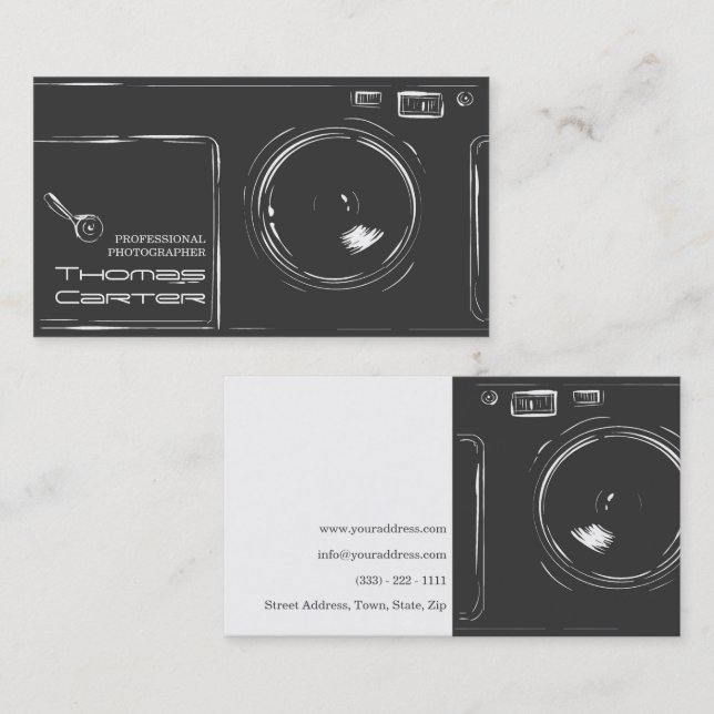 Digital fotokort för professionell visitkort (Fram/baksida)