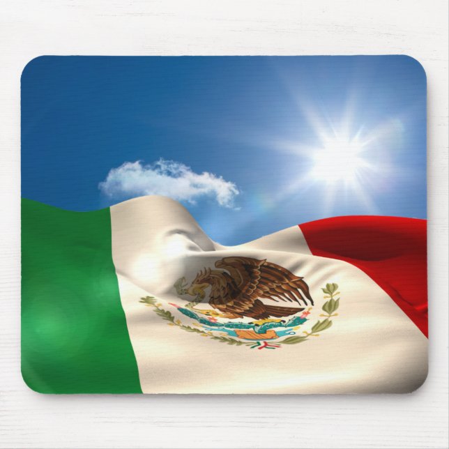 Digital frambragt skvalpa för Mexico flagga Musmatta (Framsidan)