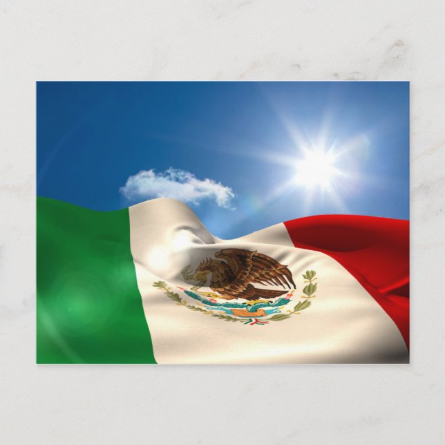 Digital frambragt skvalpa för Mexico flagga Vykort (Framsida)