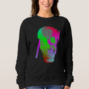 Digital Ghost Skull Glitch T Shirt