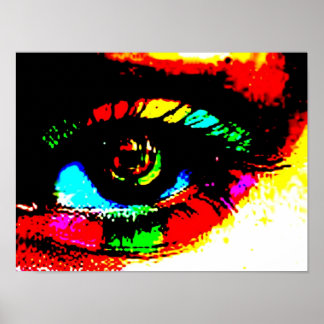 Digital Graffiti Öga Poster