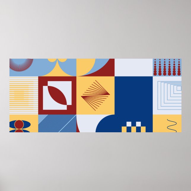 Digital grafik av enkel mönster m poster (Framsidan)