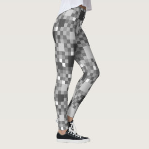 Digital Grått Pixelated Little Squares Leggings
