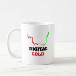 Digital guld kaffemugg