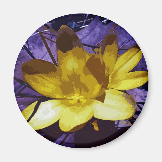Digital Gult Crocus Magnet (Framsidan)