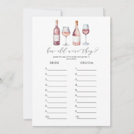 Digital hämtning av Vino Före Vows Möhippa Games Inbjudningar