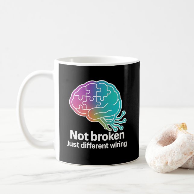 Digital hjärnteknikdesign kaffemugg (Med munk)