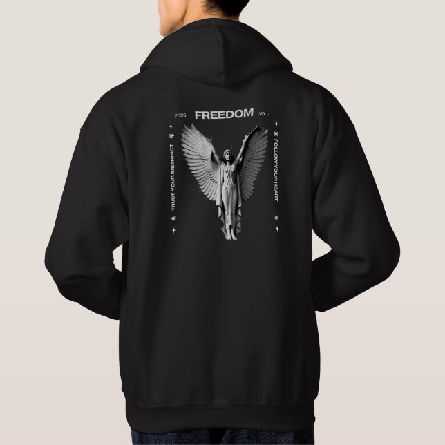 Digital Hoodie-design inspirerad av friheten Hoodie (Baksida)