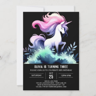 Digital Horse Birthday Inbjudningar